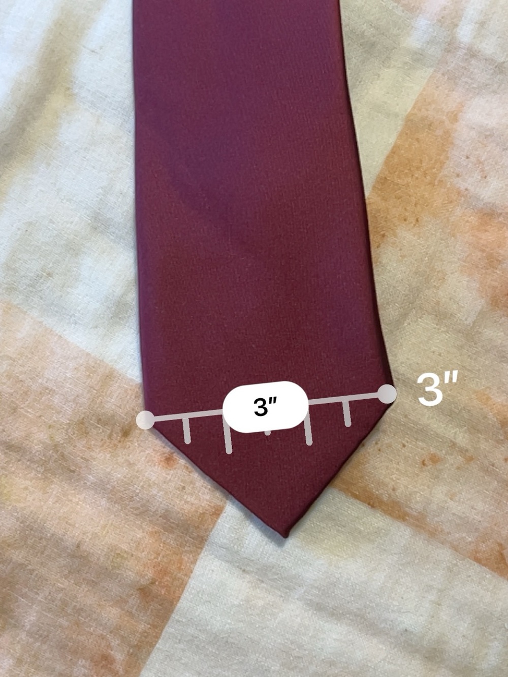 Michael Kors Solid Burgundy Men's Tie - Picture 6 of 7